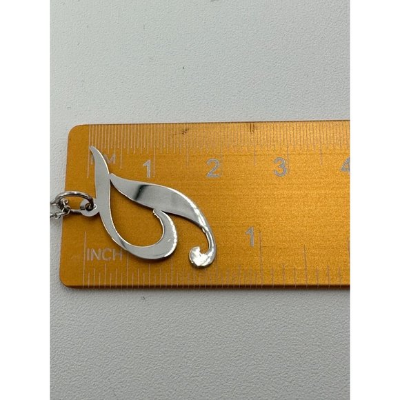 Script T Initial Charm & Silver Chain Necklace - 925 Sterling Silver  - 18"  NEW - Picture 8 of 8